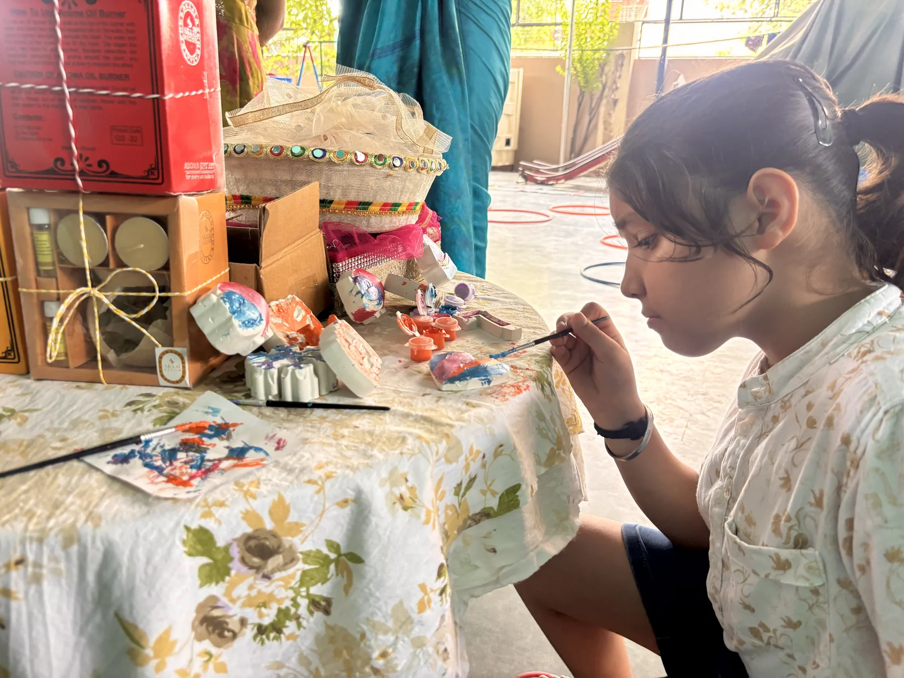Children creating with Archmit Crafts kits at the first workshop